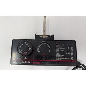 Sunbeam Cookmaster RC-1 Electric Skillet Control Thermostat Timer Probe